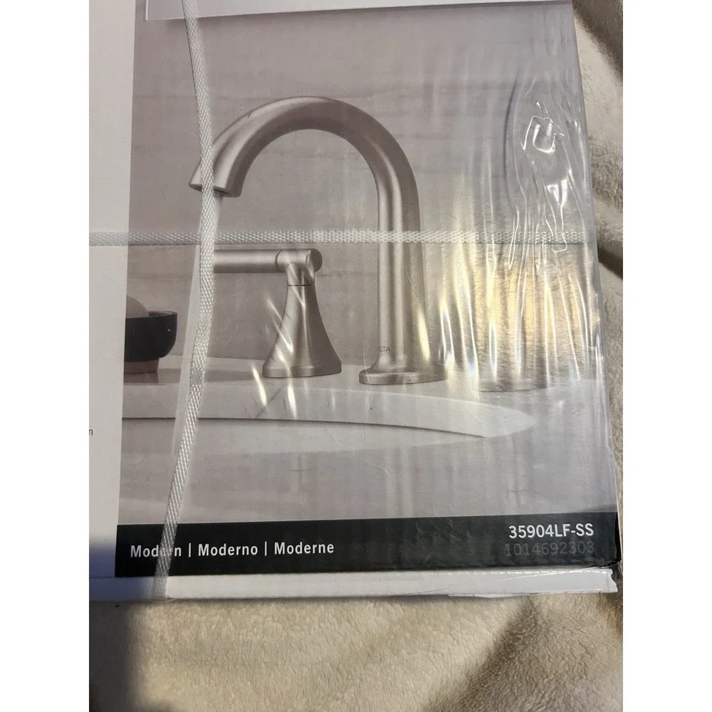 Delta Foundations Bathroom Faucet 35904LF-SS 2 Handle Widespread Bath
